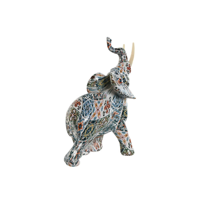 Figură Decorativă Home ESPRIT Multicolor Elefant Mediterană 16 x 7 x 17 cm (2 Unități)