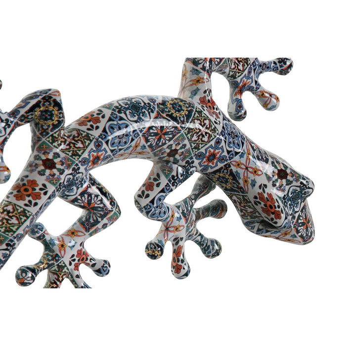 Decorațiune de Perete Home ESPRIT Multicolor Şopârlă Mediterană 13 x 5 x 29 cm (2 Unități)