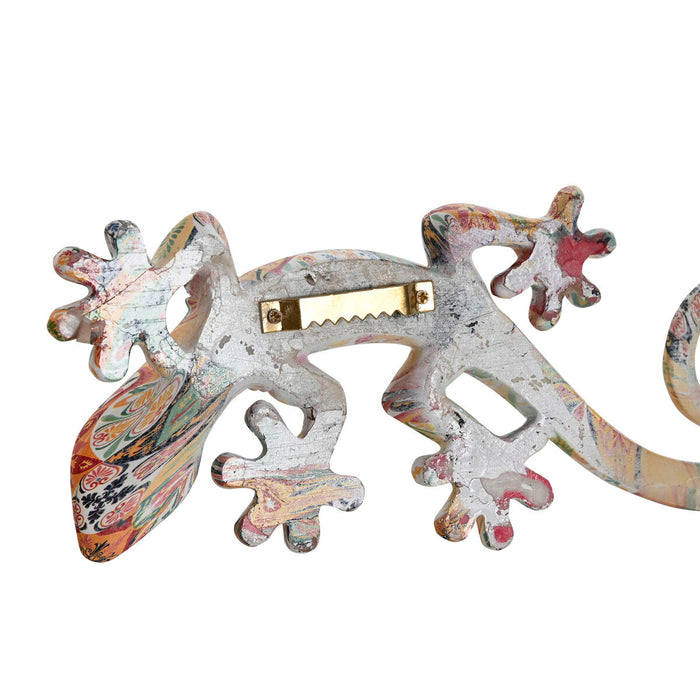 Decorațiune de Perete Home ESPRIT Multicolor Şopârlă Mediterană 10 x 4 x 22 cm (2 Unități)