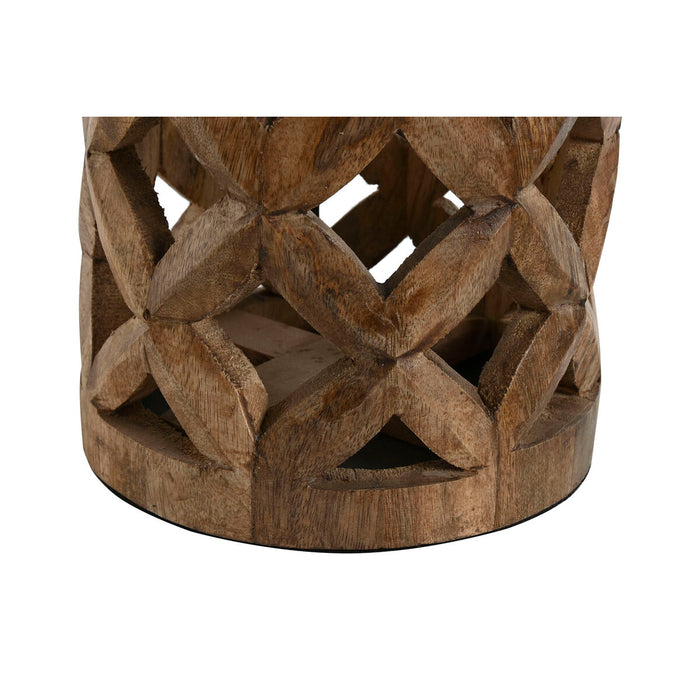 Lampă de masă Home ESPRIT Bej Natural Lemn de mango 50 W 220 V 35,5 x 35,5 x 79,5 cm