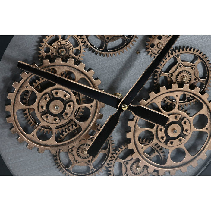Ceas de Perete Home ESPRIT Negru Metal Geam 60 x 8 x 60 cm