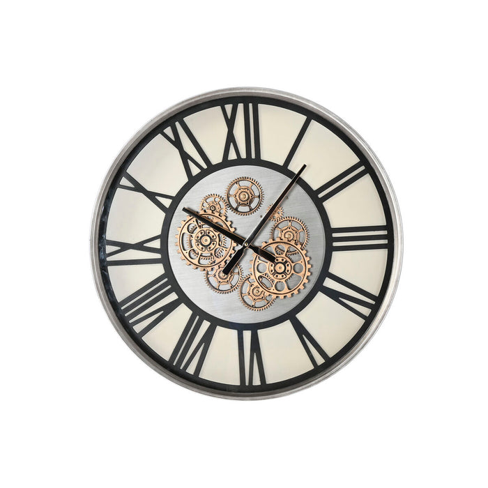 Ceas de Perete Home ESPRIT Negru Metal Geam 60 x 8 x 60 cm