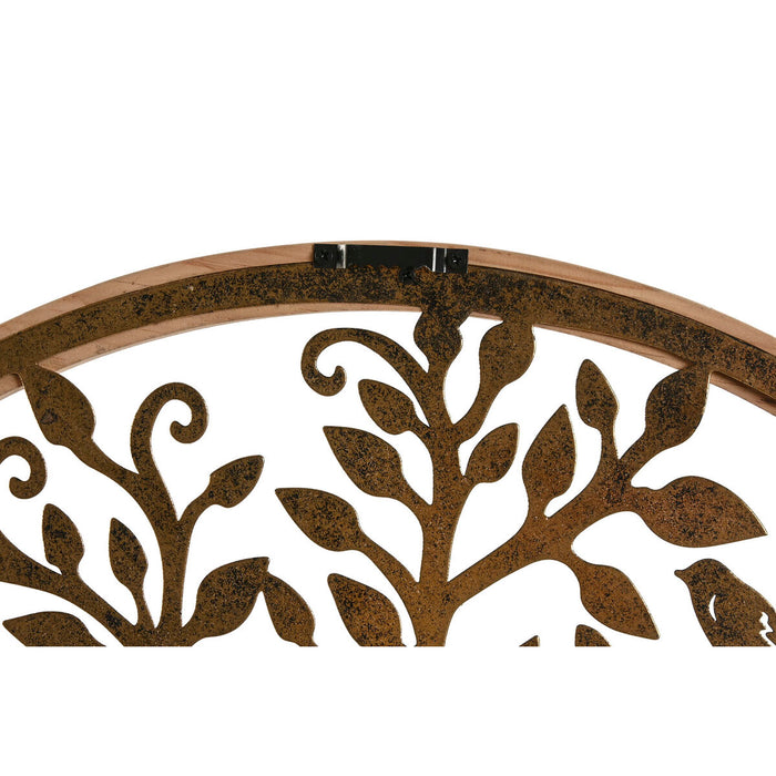 Decorațiune de Perete Home ESPRIT Auriu* Natural Copac Cottage 60 x 1,5 x 60 cm (2 Unități)