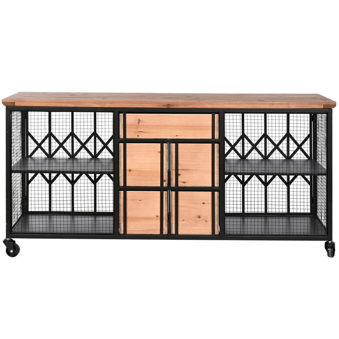 Dulap cu Sertare Home ESPRIT Metal Brad Loft 122 x 37 x 58,5 cm