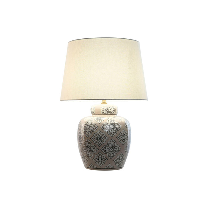 Lampă de masă Home ESPRIT Alb Bej Ceramică 50 W 220 V 43,5 x 43,5 x 61 cm