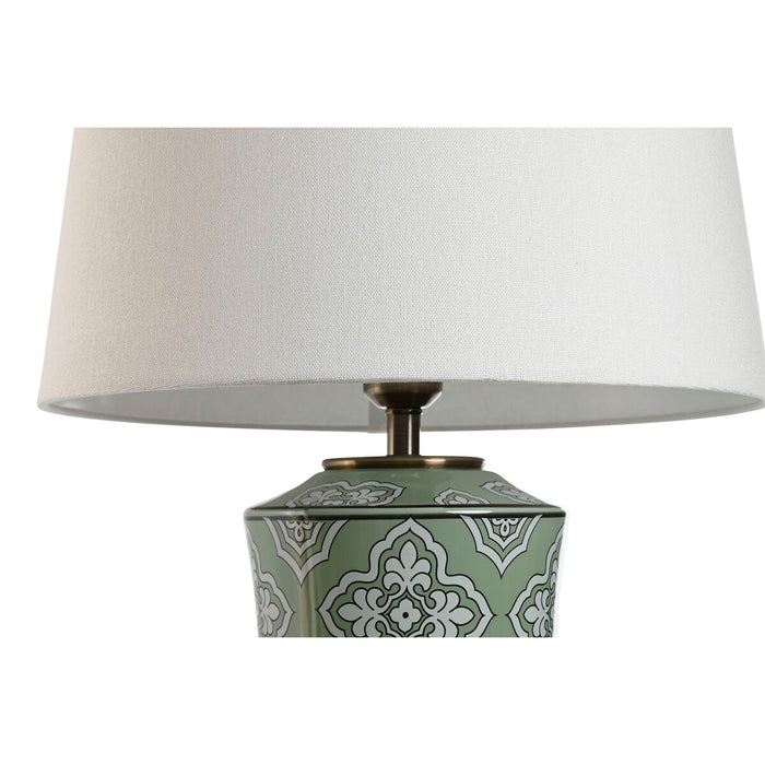 Lampă de masă Home ESPRIT Alb Verde Auriu* Ceramică 50 W 220 V 40 x 40 x 69 cm