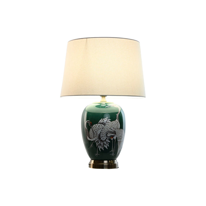 Lampă de masă Home ESPRIT Alb Verde Turquoise Auriu* Ceramică 50 W 220 V 40 x 40 x 59 cm
