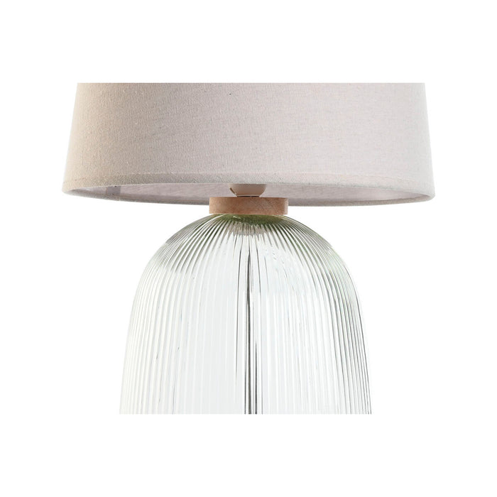 Lampă de masă Home ESPRIT Bej Lemn Geam 50 W 220 V 32 x 32 x 61 cm