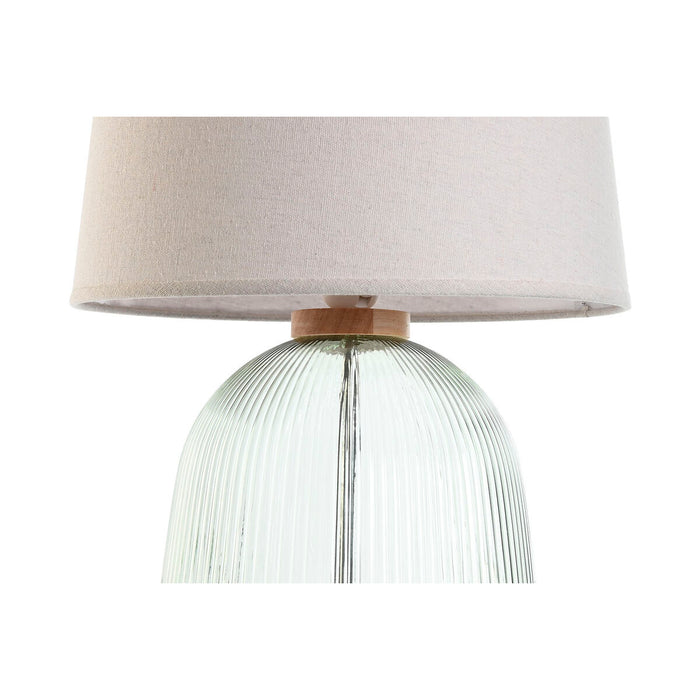 Lampă de masă Home ESPRIT Verde Bej Lemn Geam 50 W 220 V 32 x 32 x 61 cm