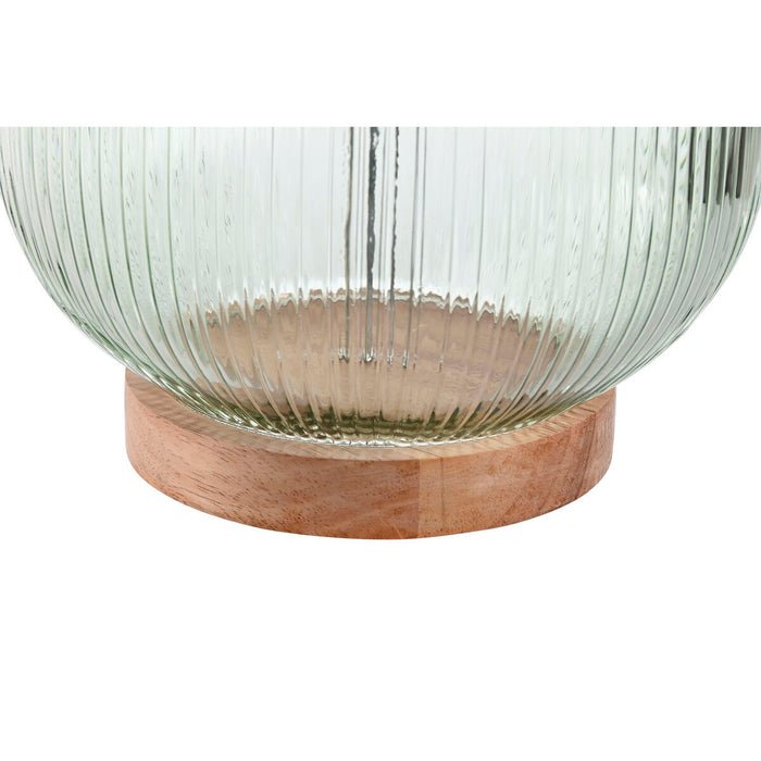 Lampă de masă Home ESPRIT Verde Bej Lemn Geam 50 W 220 V 32 x 32 x 61 cm