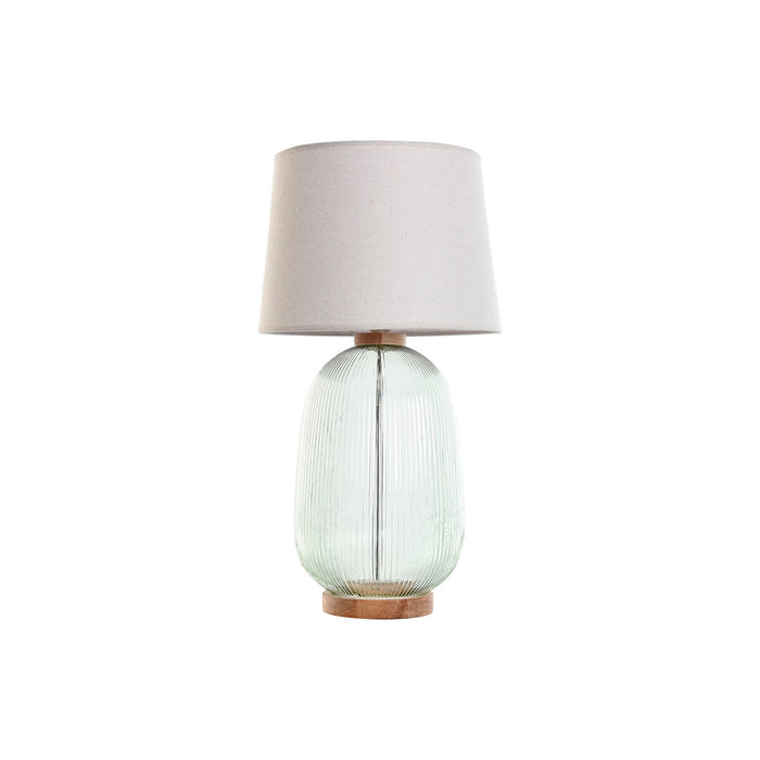 Lampă de masă Home ESPRIT Verde Bej Lemn Geam 50 W 220 V 32 x 32 x 61 cm