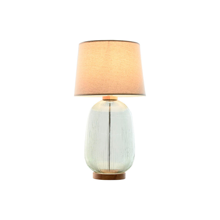Lampă de masă Home ESPRIT Verde Bej Lemn Geam 50 W 220 V 32 x 32 x 61 cm