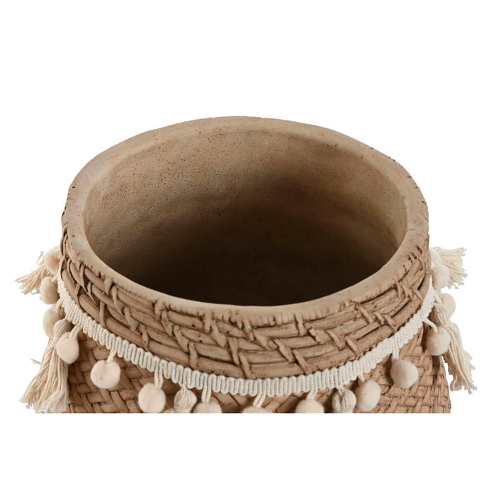 Set de jardiniere Home ESPRIT Maro Deschis Цимент Tropical 30 x 29 x 25 cm