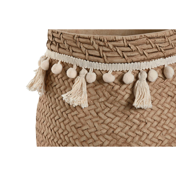Set de jardiniere Home ESPRIT Maro Deschis Цимент Tropical 30 x 29 x 25 cm