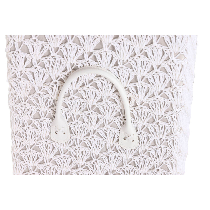 Coș pentru rufe murdare Home ESPRIT Alb Natural Lemn 43 x 34 x 50 cm 5 Piese