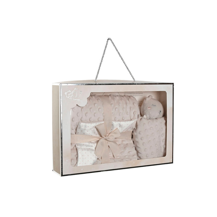 Set Cadou pentru bebeluși Home ESPRIT Albastru Bej Roz Poliester (3 Unități)