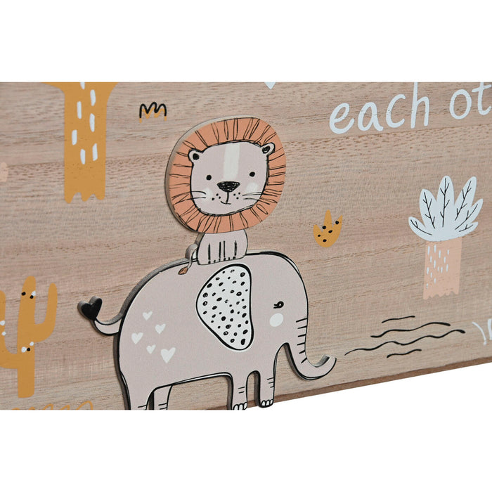 Cutie Decorativă Home ESPRIT Multicolor Natural Lemn MDF 36 x 21 x 18 cm