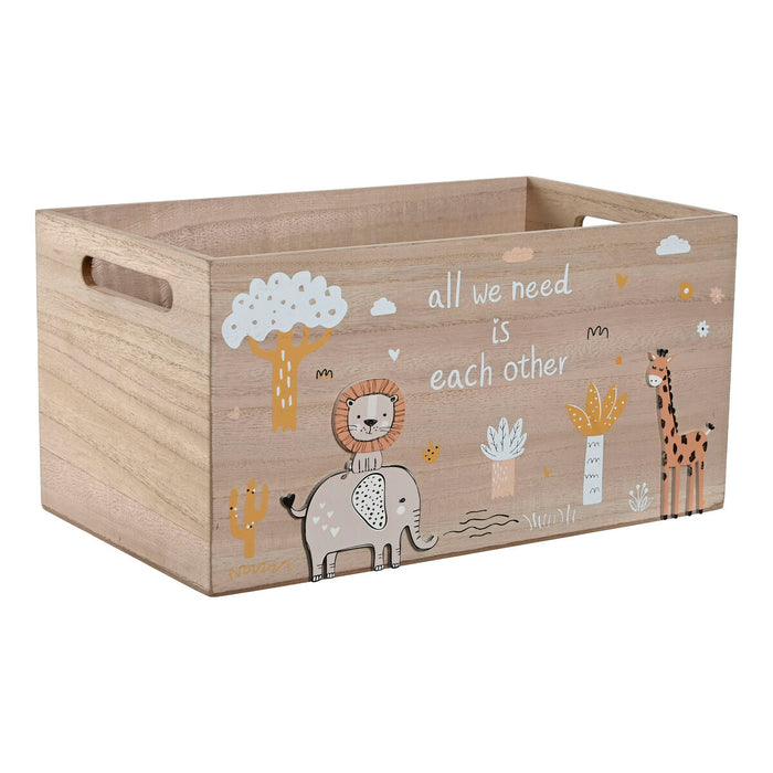 Cutie Decorativă Home ESPRIT Multicolor Natural Lemn MDF 36 x 21 x 18 cm