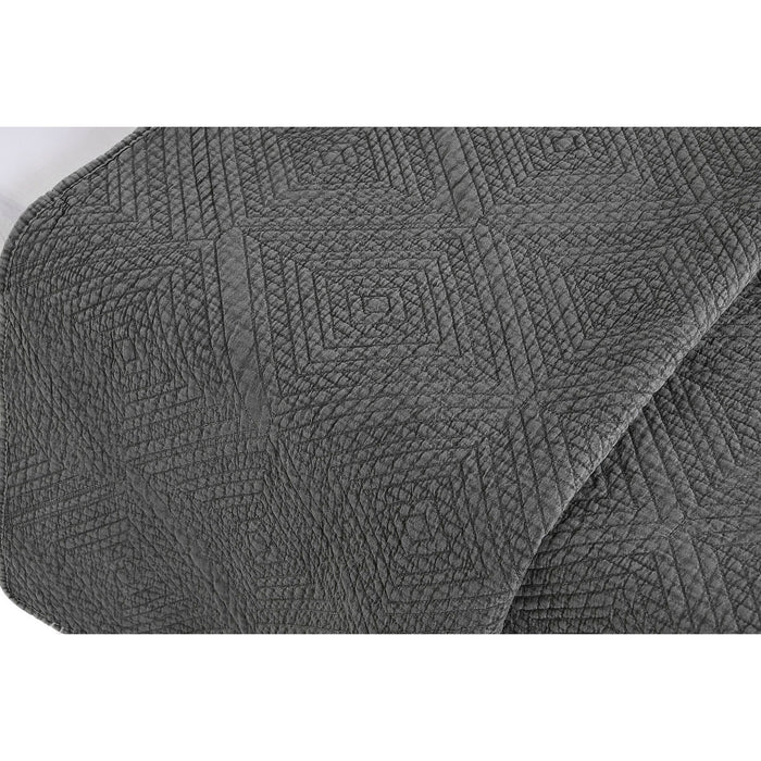 Cuvertură (de pat) Home ESPRIT Gri deschis 240 x 260 cm