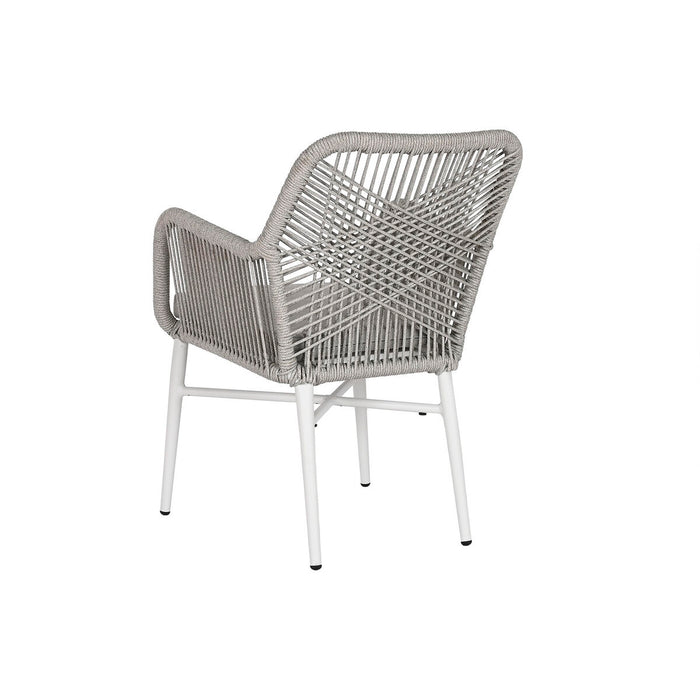 Canapea de grădină Home ESPRIT Alb Gri Aluminiu ratan sintetic 57 x 63 x 84 cm