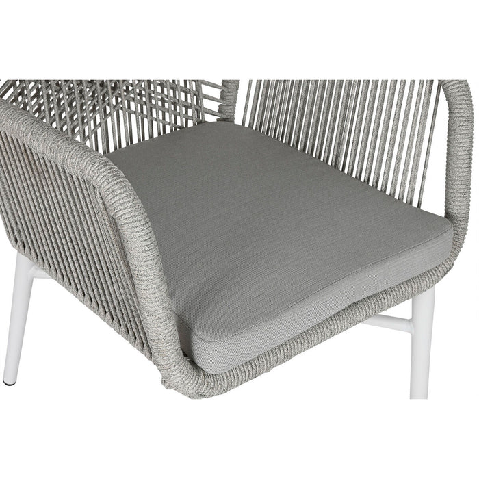Canapea de grădină Home ESPRIT Alb Gri Aluminiu ratan sintetic 57 x 63 x 84 cm