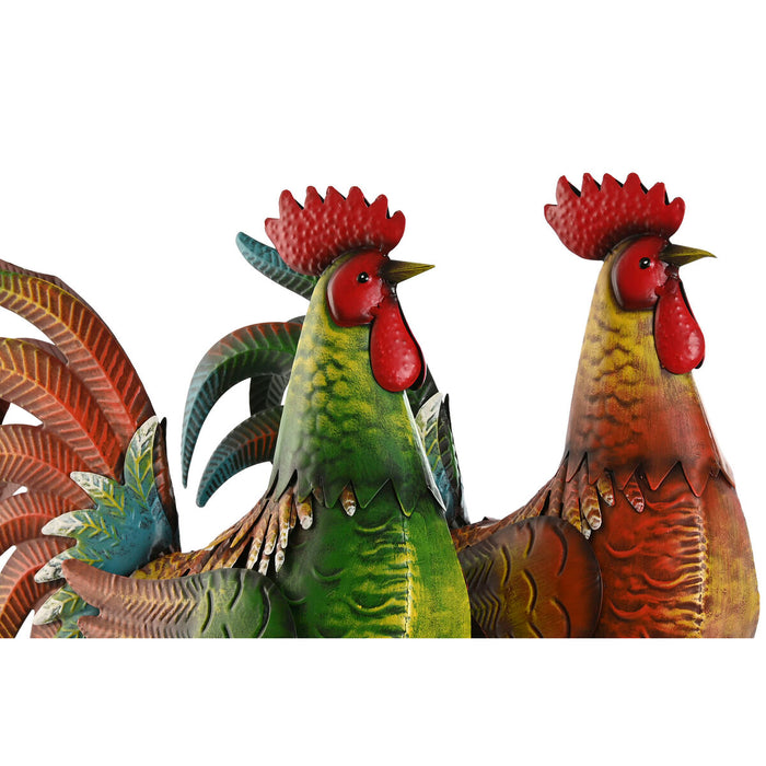 Figură Decorativă Home ESPRIT Multicolor Cocoș 34,3 x 14 x 48,3 cm (2 Unități)