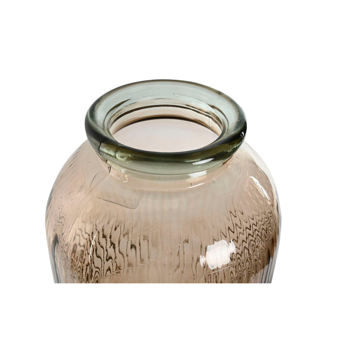 Vază Home ESPRIT Gri Maroniu Sticlă reciclată 30 x 30 x 72 cm