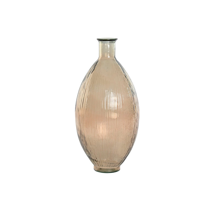 Vază Home ESPRIT Gri Maroniu Sticlă reciclată 30 x 30 x 59 cm