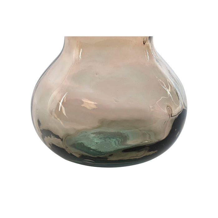 Vază Home ESPRIT Gri Maroniu Sticlă reciclată 26,5 x 26,5 x 75 cm