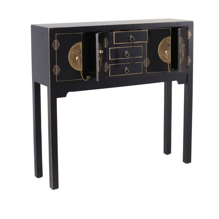 Mobilier pentru Hol ORIENTE Negru Lemn Fier DMF 95 x 26 x 90 cm