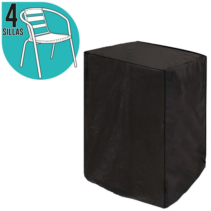 Husă pentru Scaun Pentru scaune Negru PVC 66 x 66 x 109 cm