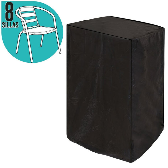 Husă pentru Scaun Pentru scaune Negru PVC 66 x 66 x 170 cm