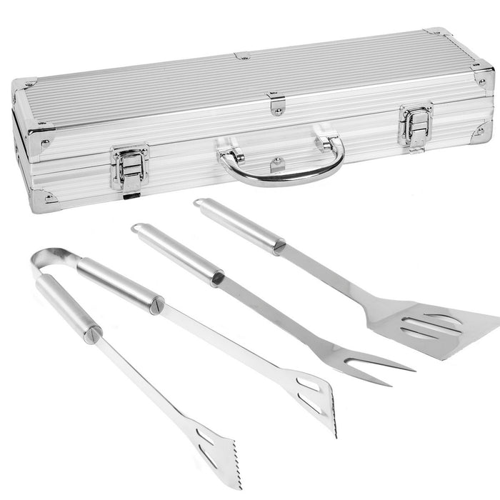 Kit de ustensile pentru grătar cu husă geantă Oțel inoxidabil 37 x 10 x 8 cm