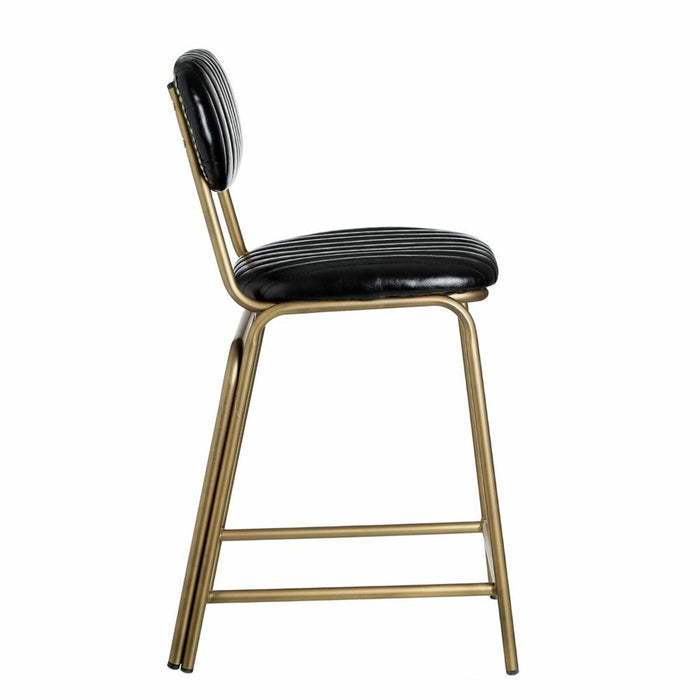 Taburet 42 x 49 x 88 cm Negru Auriu* Metal Poliuretan