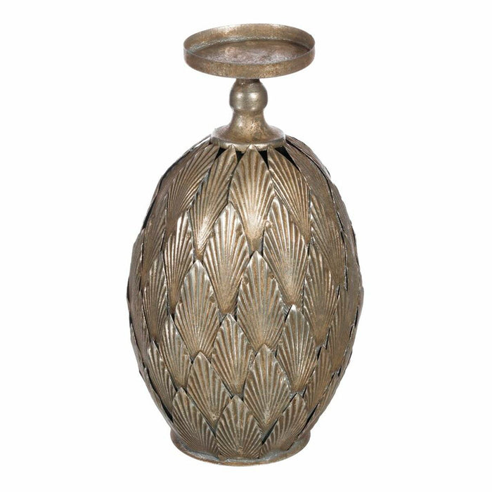 Suport de Lumânări 15,5 x 15,5 x 28 cm Metal Argintiu