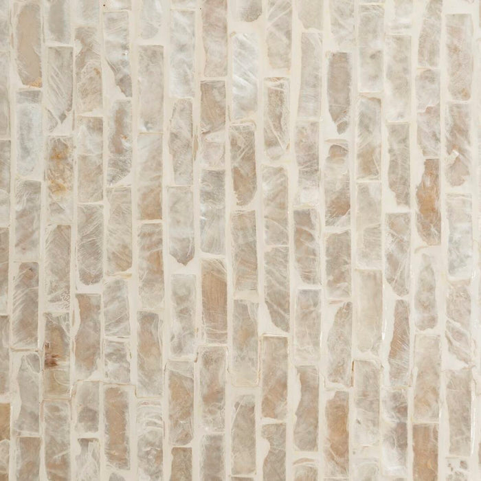 Oglindă de perete 186 x 7 x 100 cm Alb Scoică