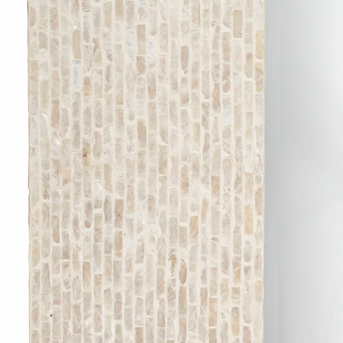 Oglindă de perete 186 x 7 x 100 cm Alb Scoică