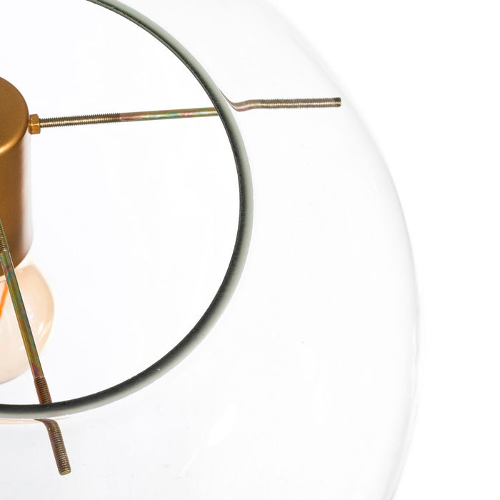 Lustră Geam Auriu* Transparent 30 x 30 x 30 cm Vintage Ø 35 cm