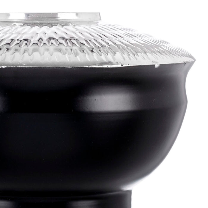 Vază 21 x 21 x 11,5 cm Negru Aluminiu