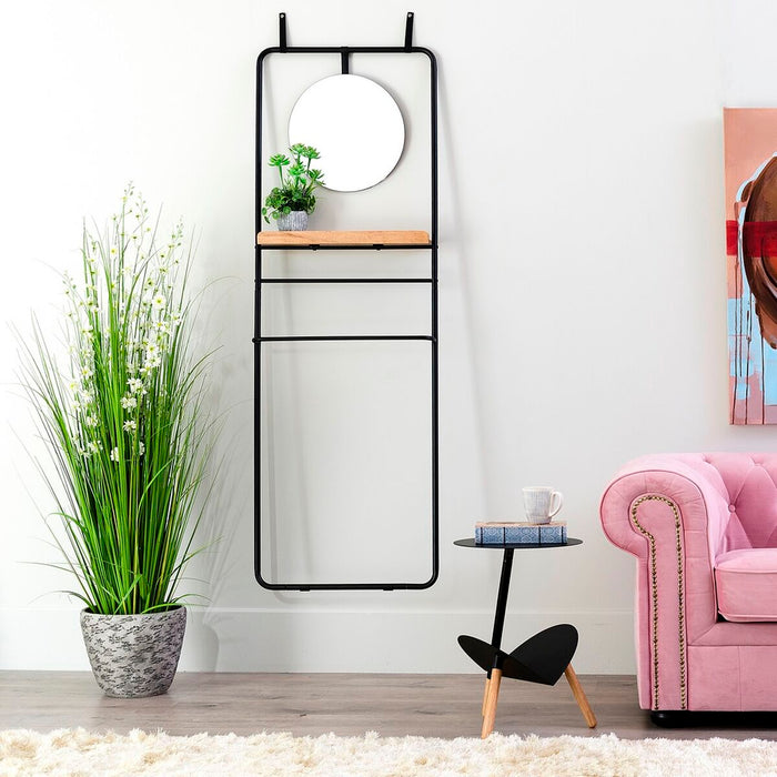 Suport de haine 56,9 x 15 x 171,9 cm Natural Negru Metal Lemn industrial