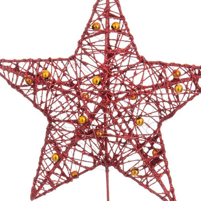 Ornament de Crăciun Roșu Metal Copac 20 x 5 x 25 cm