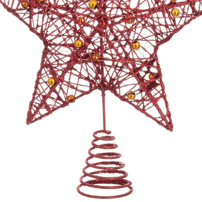 Ornament de Crăciun Roșu Metal Copac 20 x 5 x 25 cm