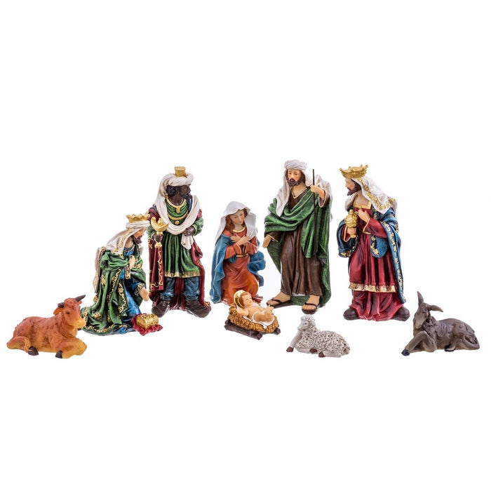 Ornament de Crăciun Nașterea / Betleem Multicolor Polirășină 31,5 cm (9 Piese)