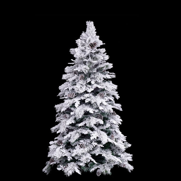 Pom de Crăciun Alb Verde PVC Metal Polietilenă 150 cm