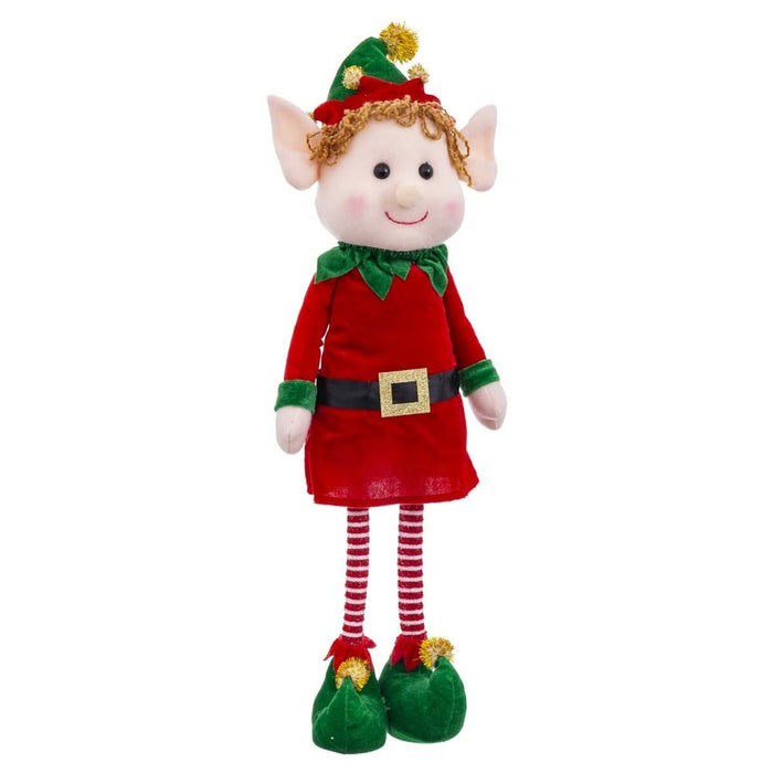 Ornament de Crăciun Multicolor Metal Foam Țesătură Copil Elf 70 cm