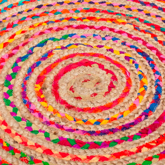 Covor 120 x 120 x 1 cm Multicolor Iută