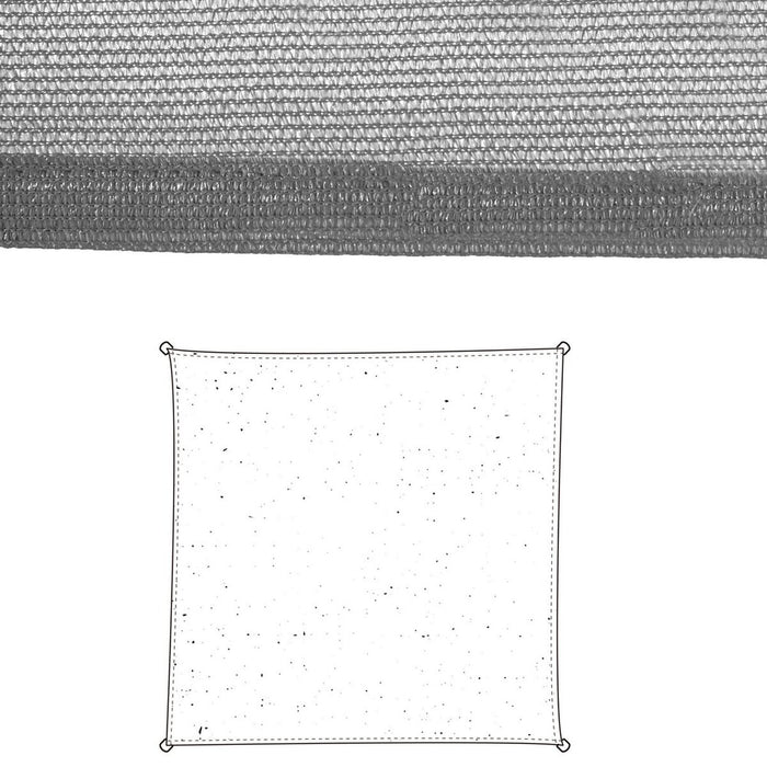Umbrele din pânză Copertină 3 x 3 m Gri Polietilenă 300 x 300 x 0,5 cm