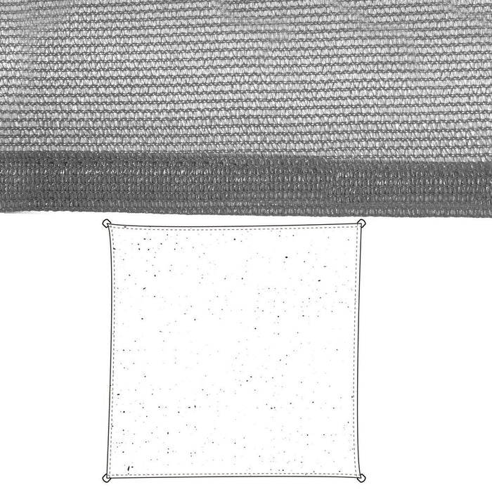 Umbrele din pânză Copertină 5 x 5 m Gri Polietilenă 500 x 500 x 0,5 cm