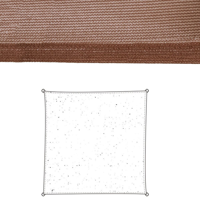 Umbrele din pânză Copertină 3 x 3 m Ciocolată Polietilenă 300 x 300 x 0,5 cm