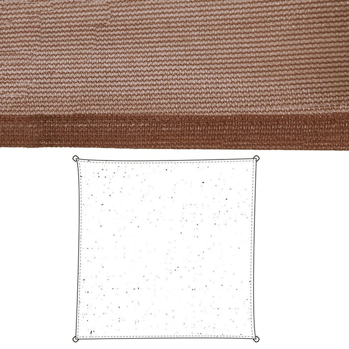 Umbrele din pânză Copertină 5 x 5 m Ciocolată Polietilenă 500 x 500 x 0,5 cm